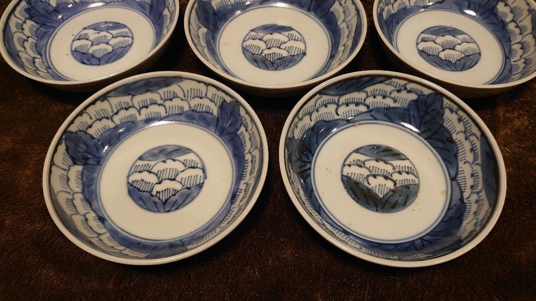 古伊万里　伊万里　染付　古染付　江戸期　５客