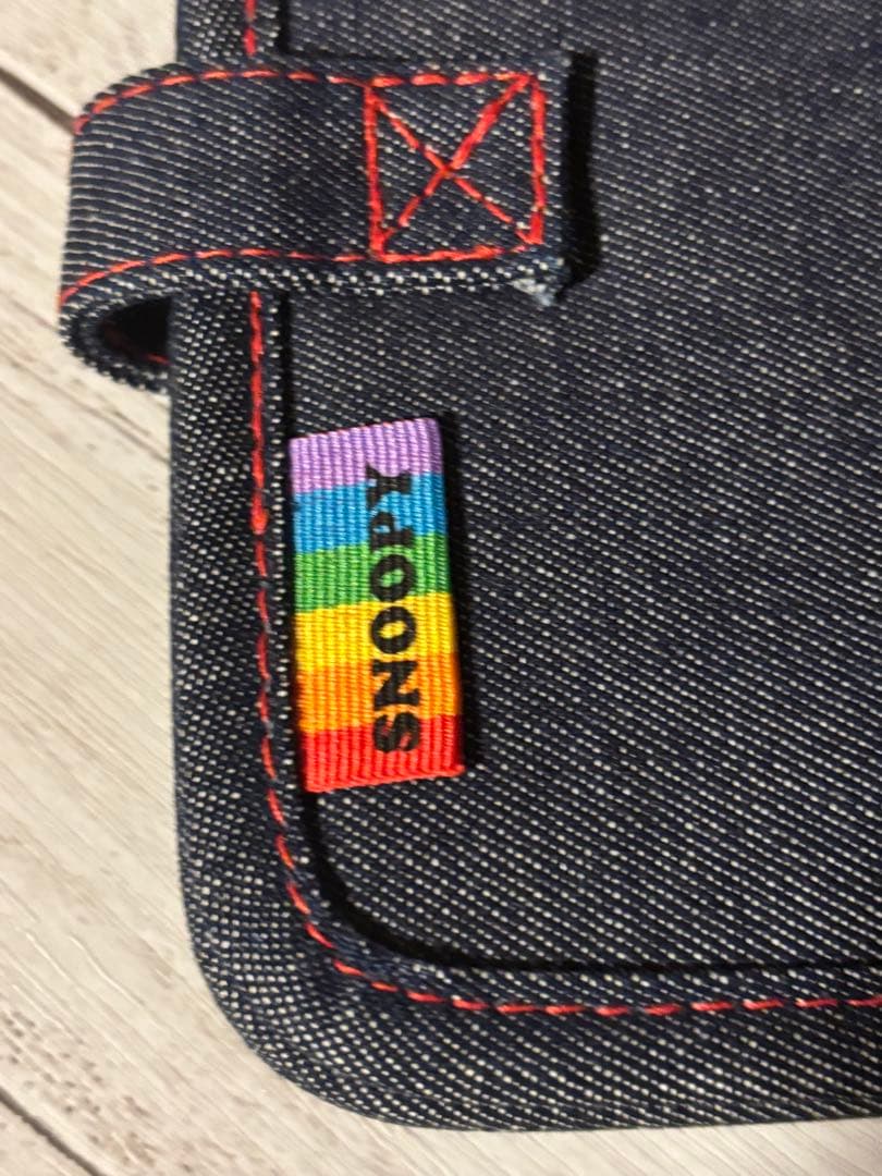 公*o様 スヌーピー マルチケース デニム調