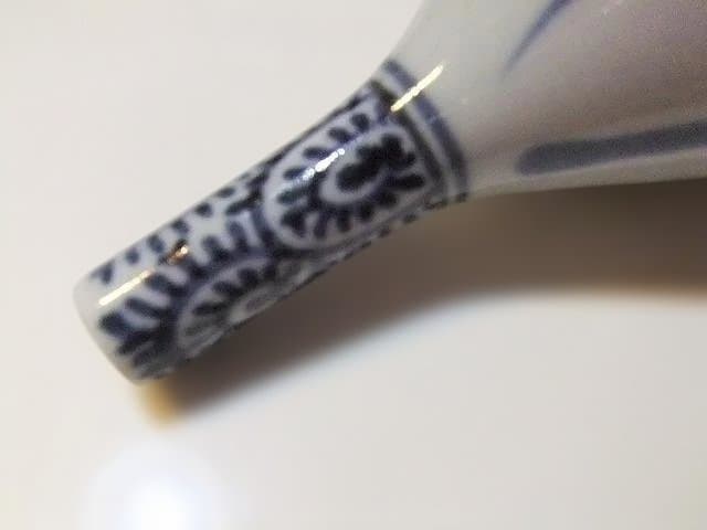 古伊万里 染付 タコ唐草 梅文御神酒徳利 一輪挿し江戸時代中期青い花模様の水差し