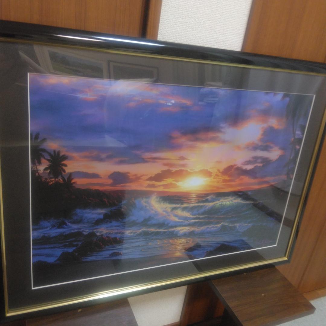 クリスチャン・リース・ラッセン　ロマンスオブザシー　中古　大判額装アートポスター