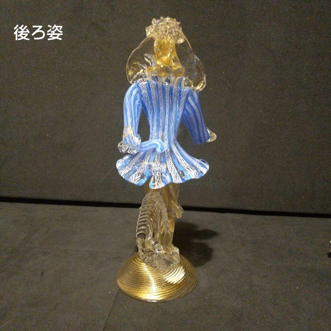 ベネチアンガラス フィギュリン レ―ス模様 ムラ―ノ ガラス イタリア製