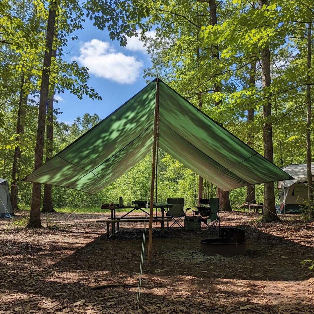 新品 キャプテンスタッグ ヘキサタープUVカット 6人用 4.4m×4.4m 緑