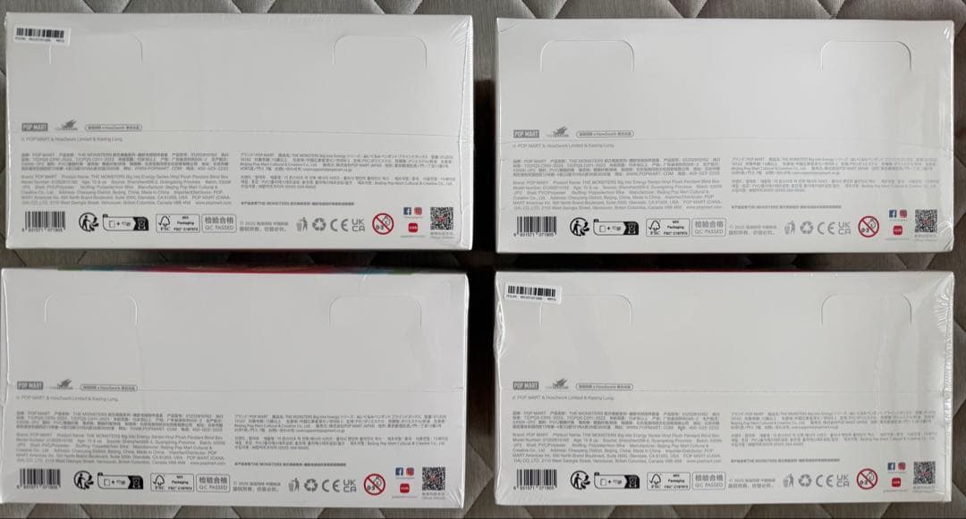 ポップマート LABUBU Big into Energyぬいぐるみ　4セット