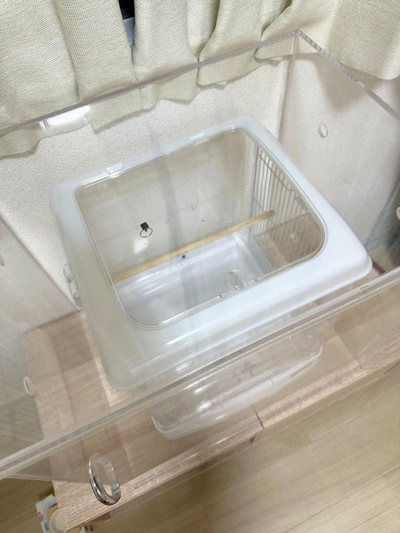 鳥かご アクリルケース　スライド式 W500×H500×D380