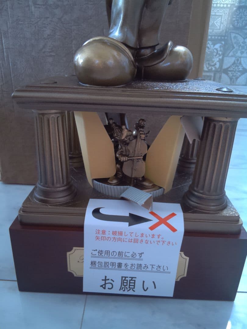 b21 Disney ミッキー オーケストラ ブロンズ像 オルゴール 第一生命