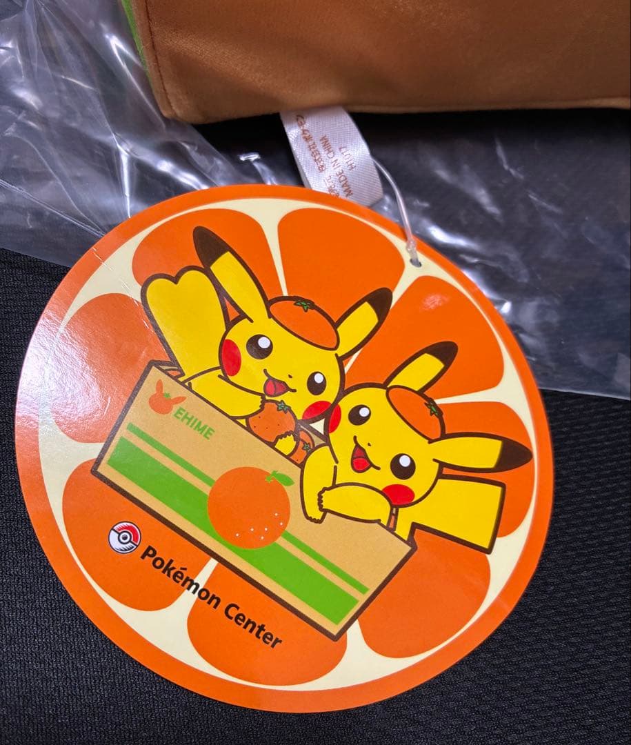 【タグ付き】 ポケモンストア 愛媛 ペアピカチュウ えひめみかん ぬいぐるみ