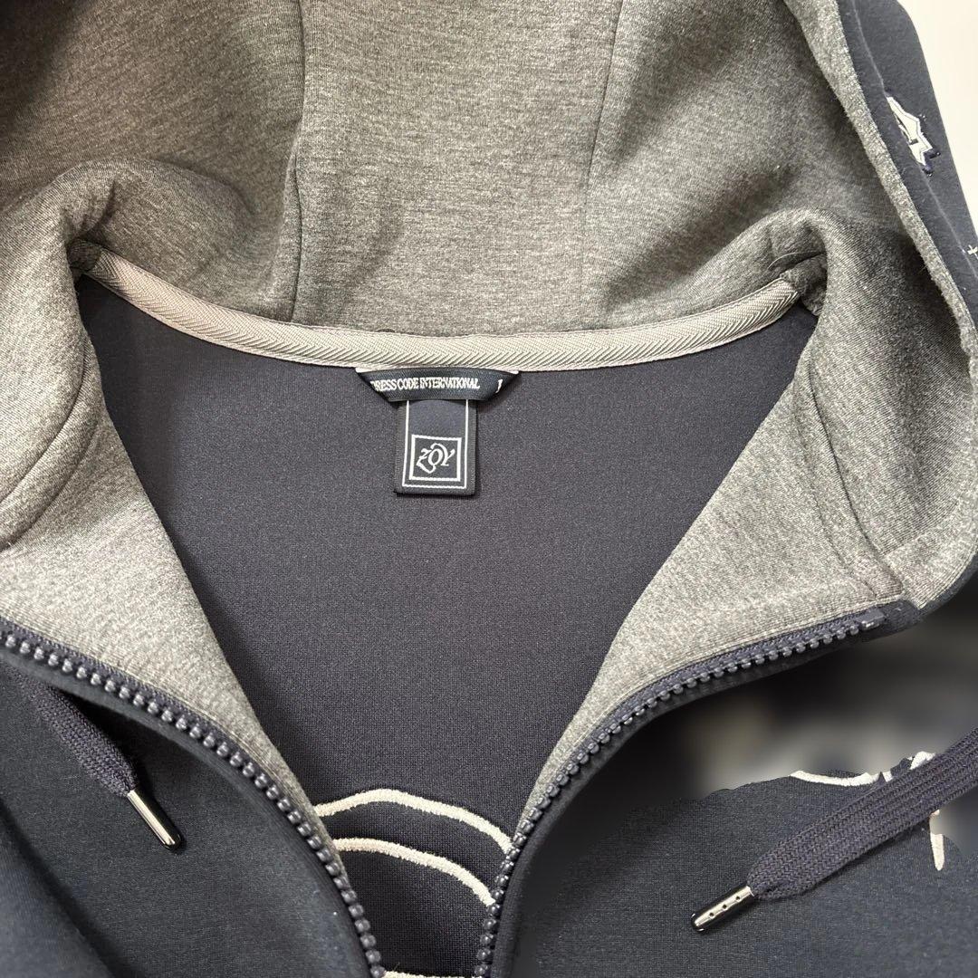 ZOY ゾーイ ダブルジップジャージ パンツ上下セット ネイビー✖️グレー
