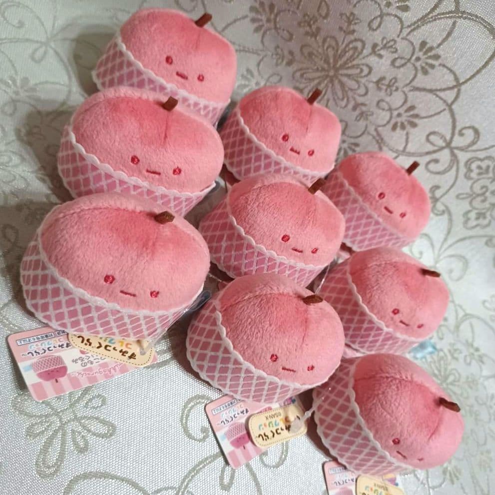 新品　すみっコぐらし　すみっこもの てのりぬいぐるみ　マーケット　りんご　計9個