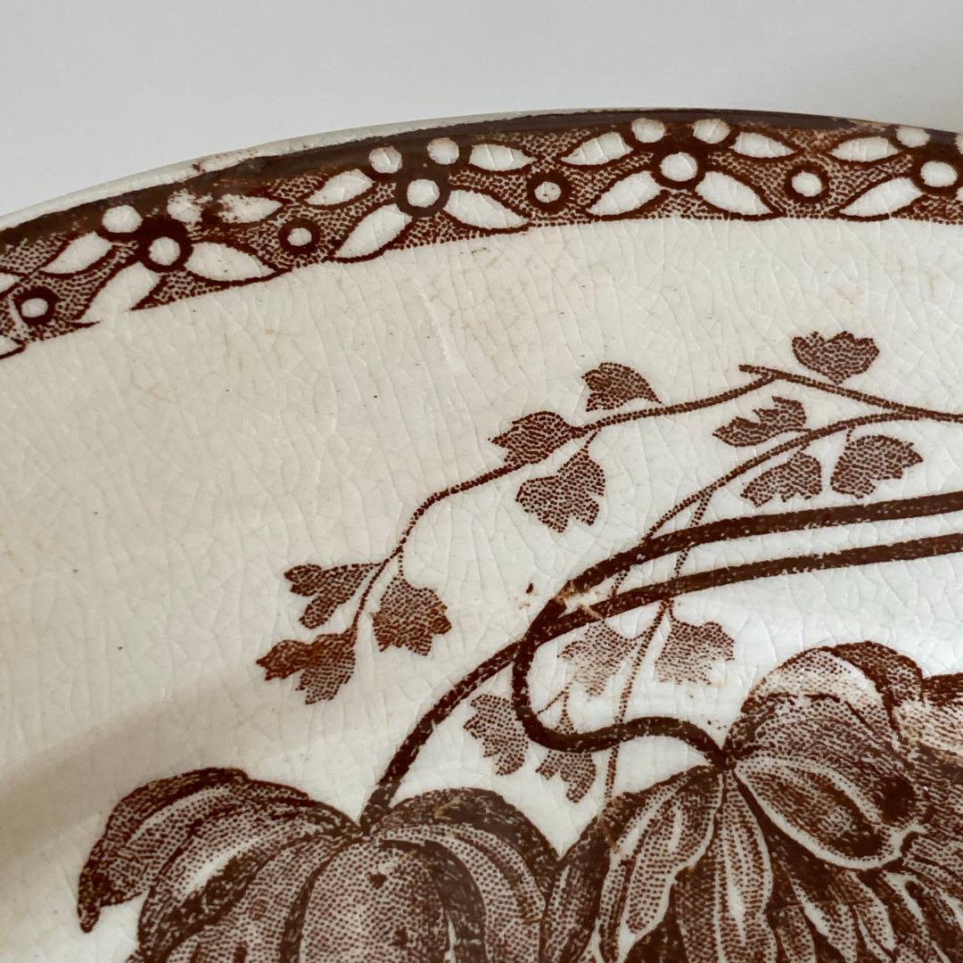 U&C sarreguemines ROYAT茶色　プレート