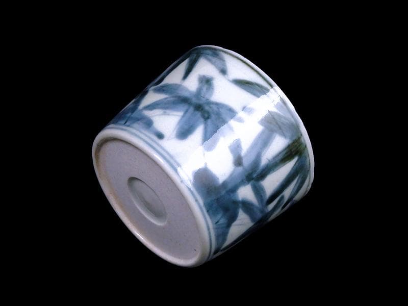 古伊万里　染付　竹笹の図　蕎麦猪口　D372AS-fbue