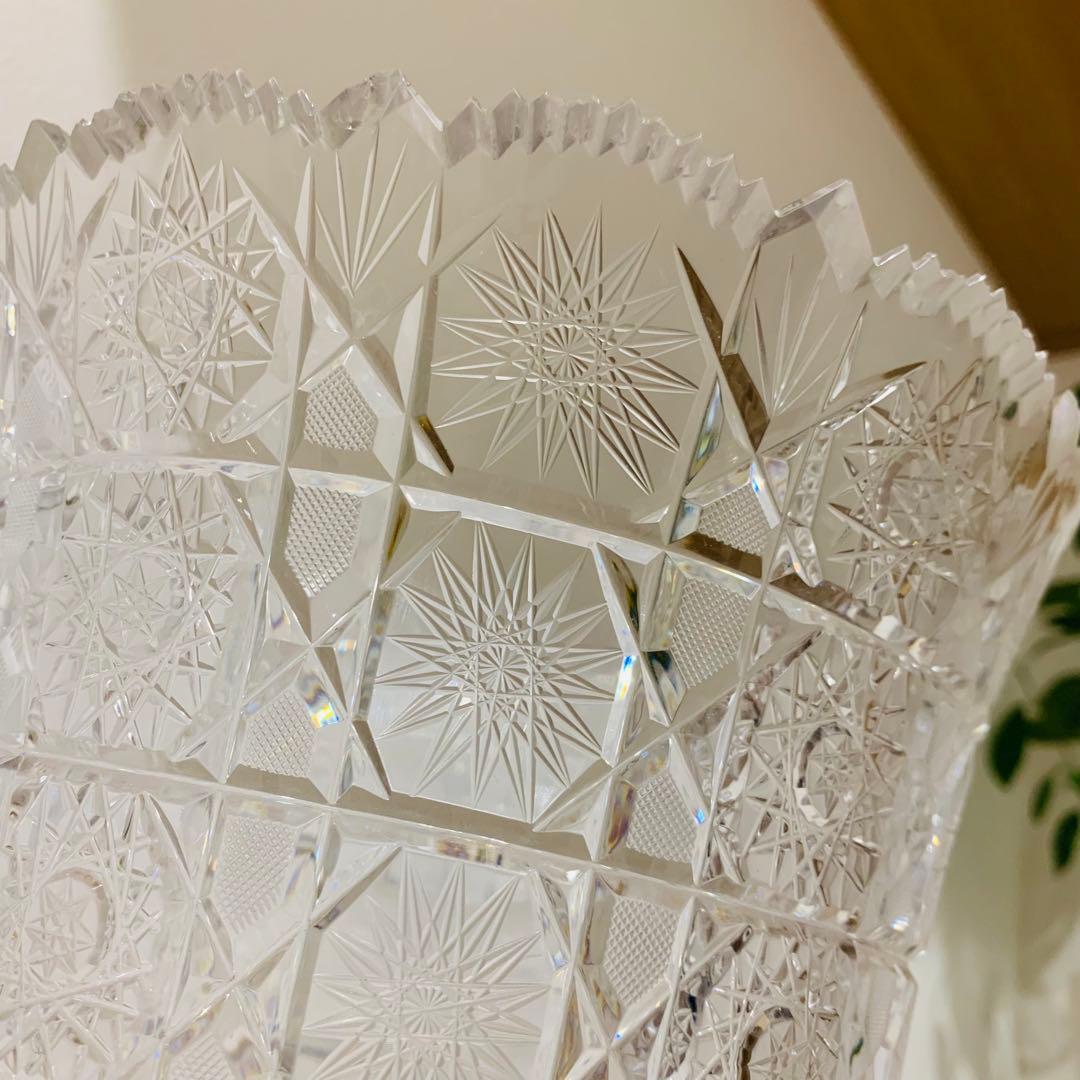 まとめて BOHEMIA ボヘミア 風車紋 花瓶 大型 高さ 30.5cm