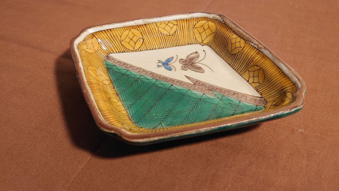 古九谷　青九谷　青手　吉田屋窯　松山窯　宮本窯　菓子皿　１客