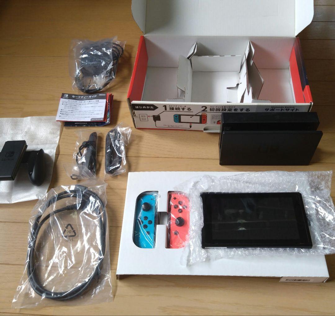 【難あり】箱付きNintendo Switch ネオンブルー/ネオンレッド 本体