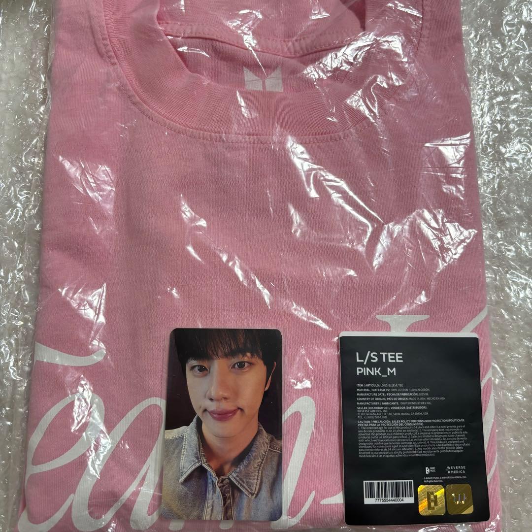 BTS jin ジン ロンT ピンク M
