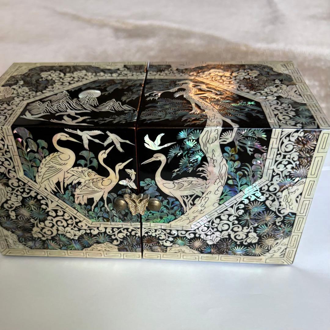 螺鈿細工　韓国工芸品　小物入れ