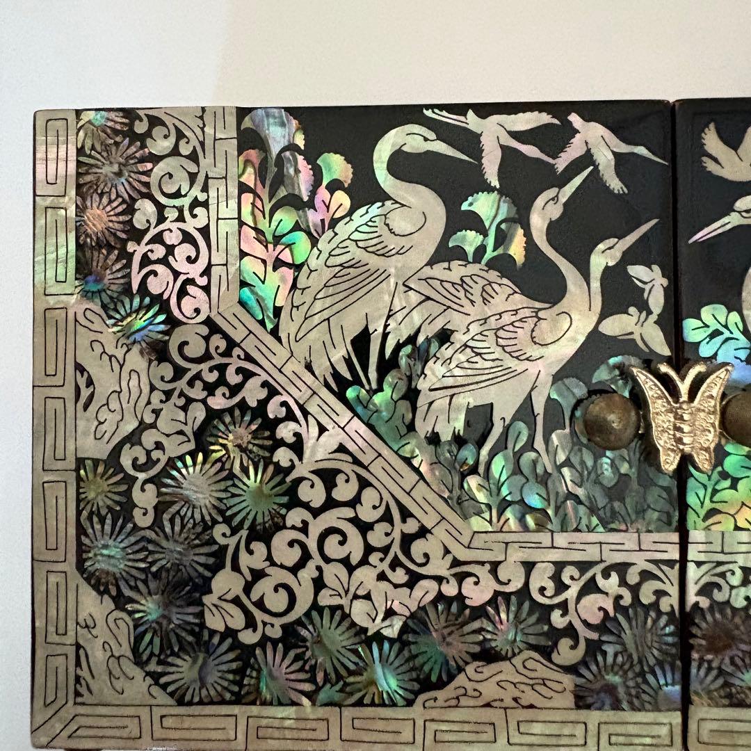 螺鈿細工　韓国工芸品　小物入れ