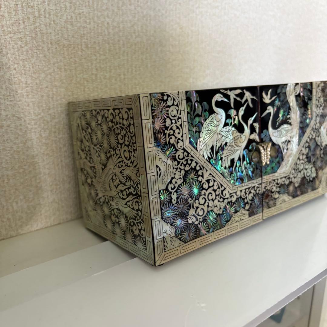 螺鈿細工　韓国工芸品　小物入れ