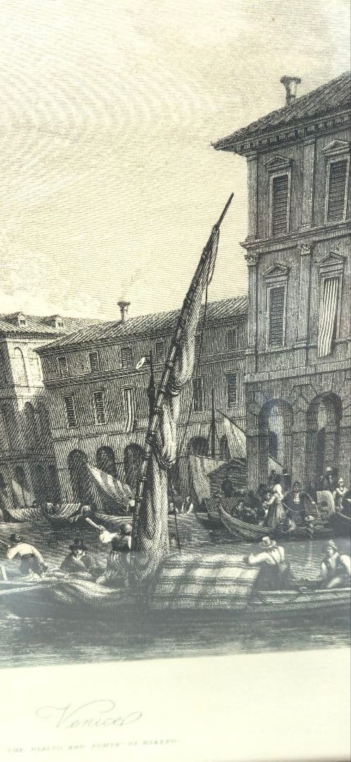 水辺の風景 木製フレーム