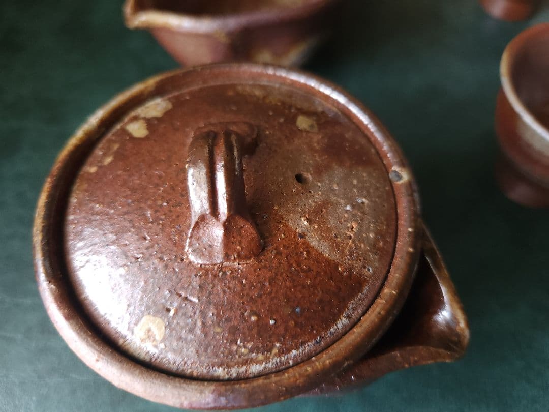 備前焼　宝瓶　茶器揃　煎茶器　共箱　未使用