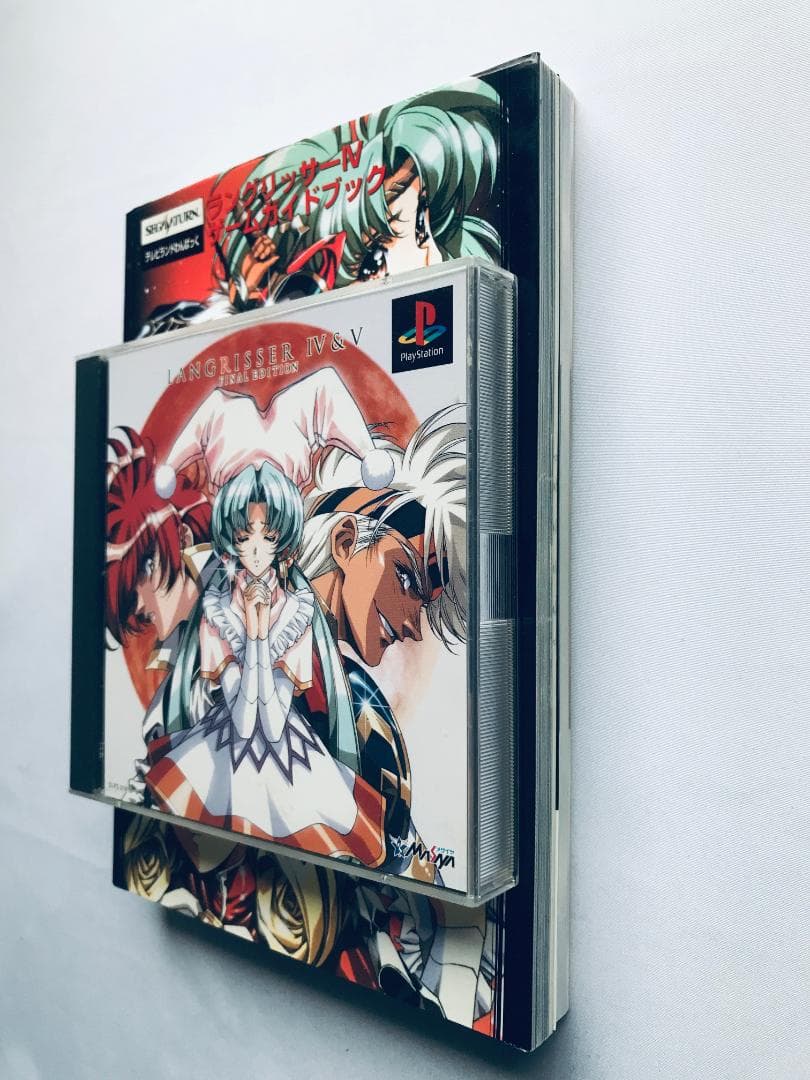 PS　ラングリッサー４＆５　ファイナルエディション　帯　カード　攻略本セット