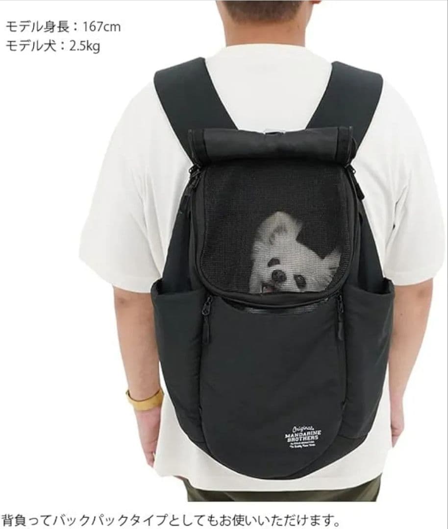 MANDARINE BROTHERS ウィンストンハグバッグ リュック 黒