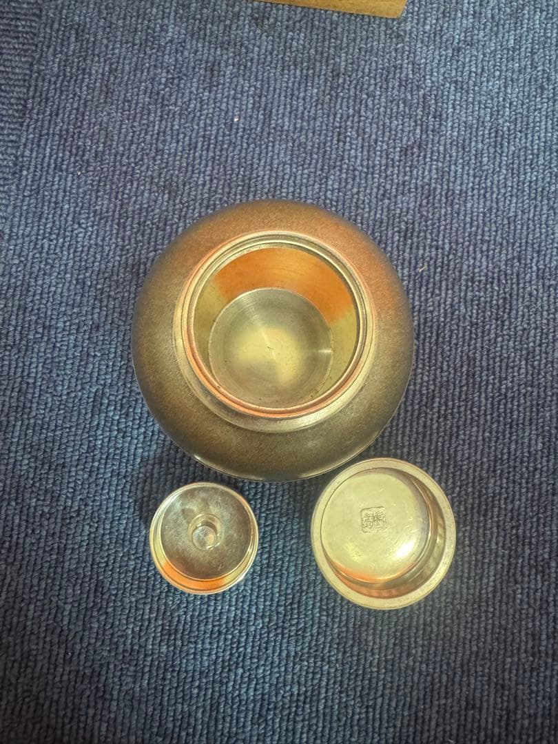 1759 清課堂　錫製　茶入