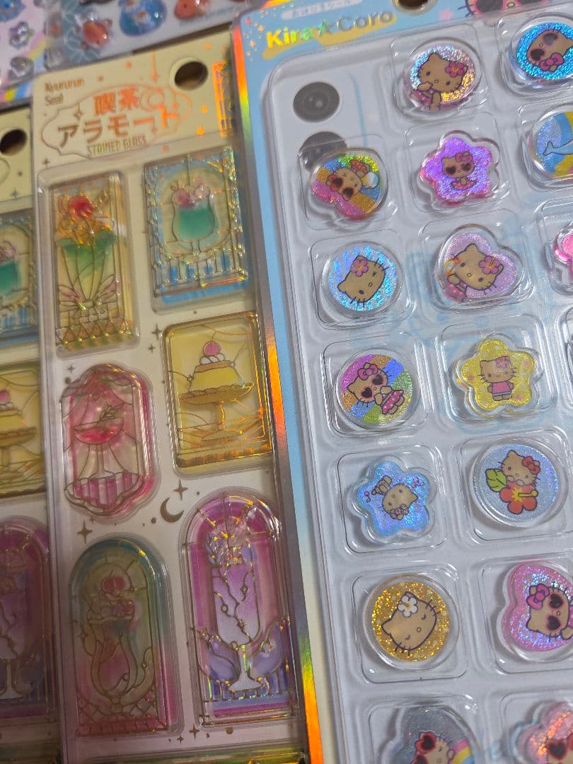 シールまとめ売り　コットンパフィー　おはじき　うるちゅる