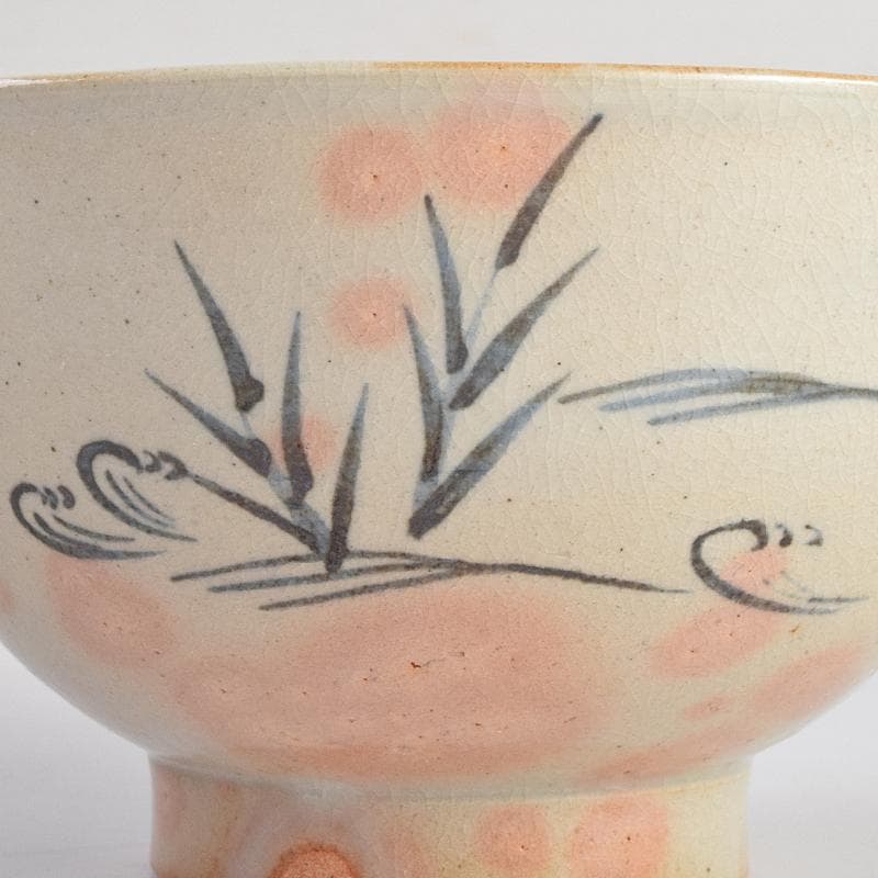 まーぶー　和食器萬古焼八幡窯　水車文数茶碗　十四客　共箱　M　R9415B