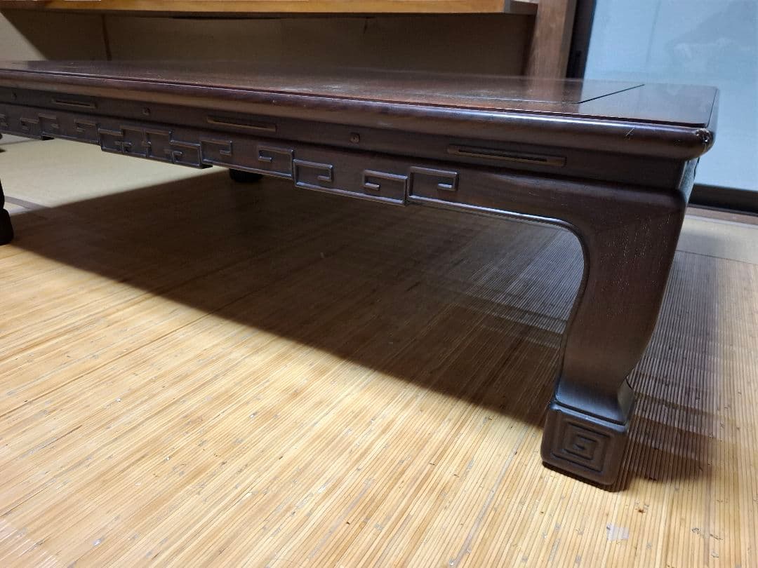 木製伝統的座卓 ダークブラウン(したん)