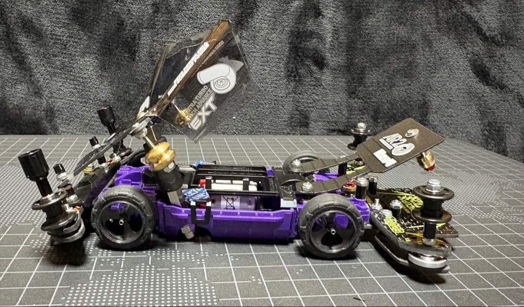 ミニ四駆 紫色 パープル　MSフレキ　完成品