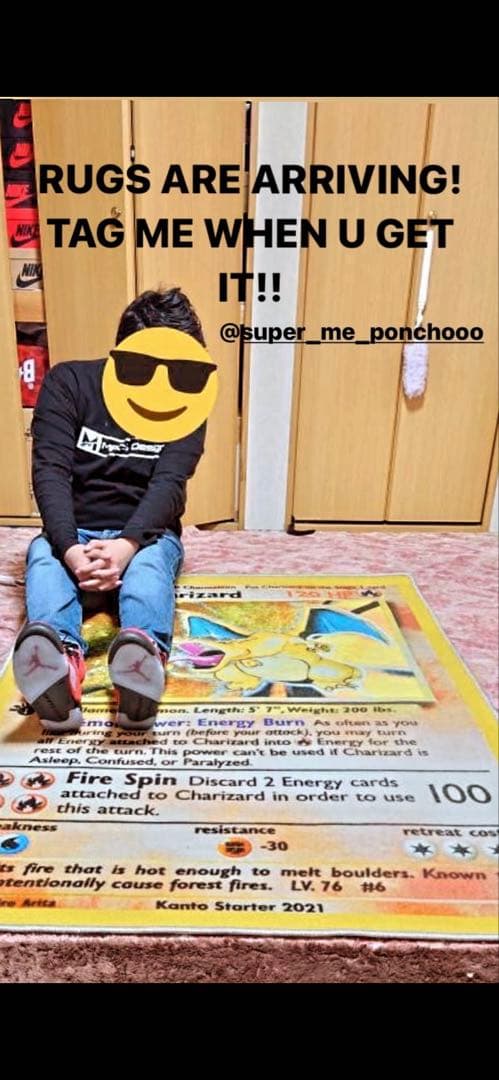 KantoStarterポケモンカード型リザードンラグ新品未開封