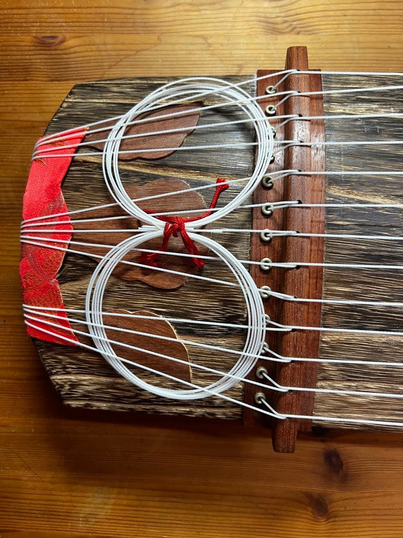 【極美品】全音 文化箏 ゼンオン 和柄カバー付き