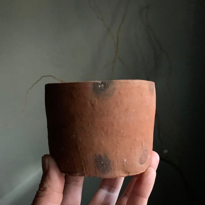 壺屋 焼締 筒茶碗 火入 古琉球 琉球美術 壺屋焼 古美術 古道具 アンティーク