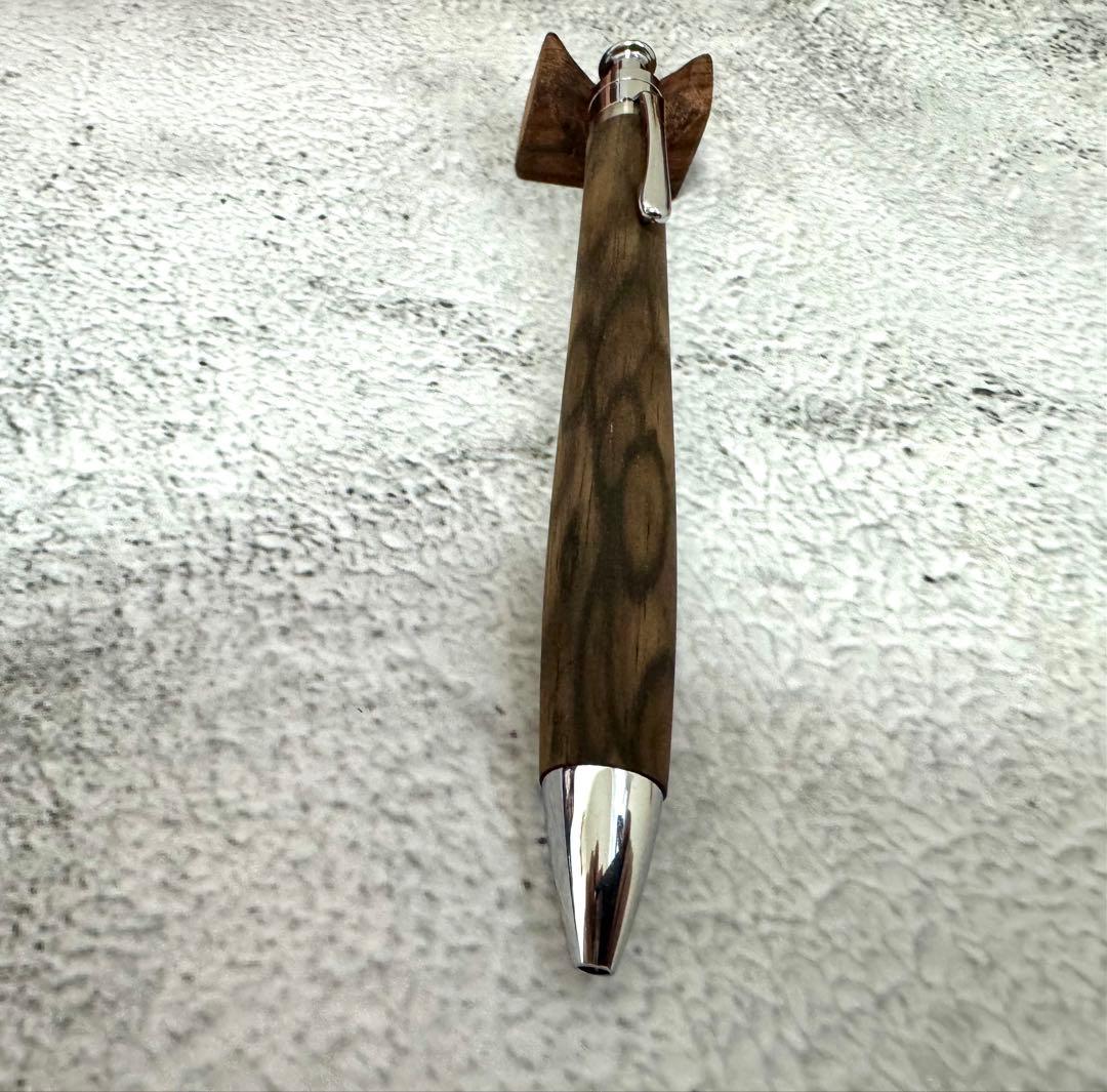 ☆ 工房楔 黒柿孔雀杢 ルーチェペン 真鍮タイプ新品 ☆