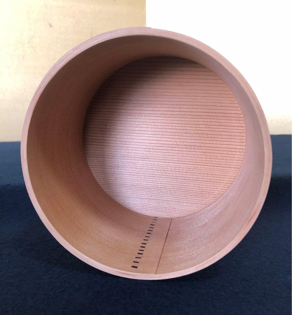 《R》茶道具 絵付 曲建水 木具師 橋村萬象 共箱 251125え6