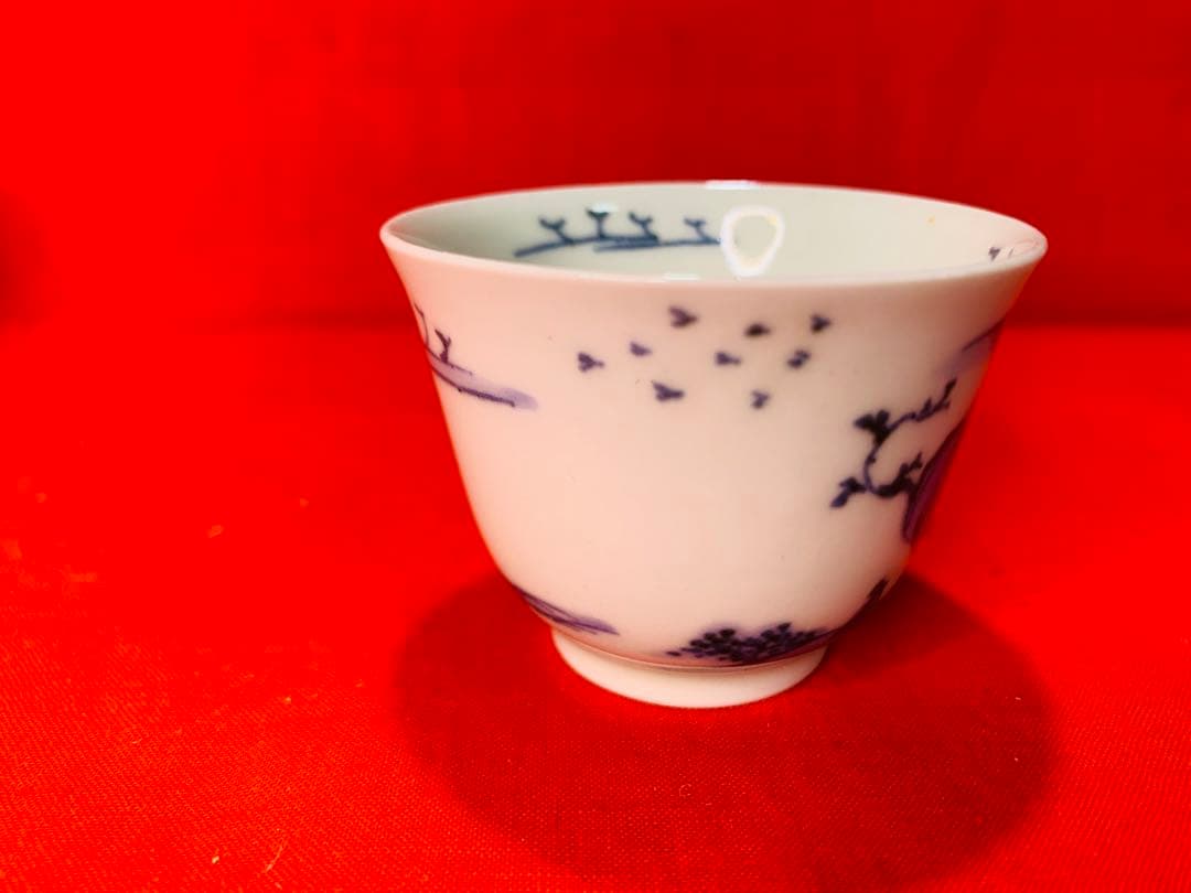 古伊万里　平戸焼　10客　湯呑　煎茶器　ぐい呑み　猪口　のぞき　骨董