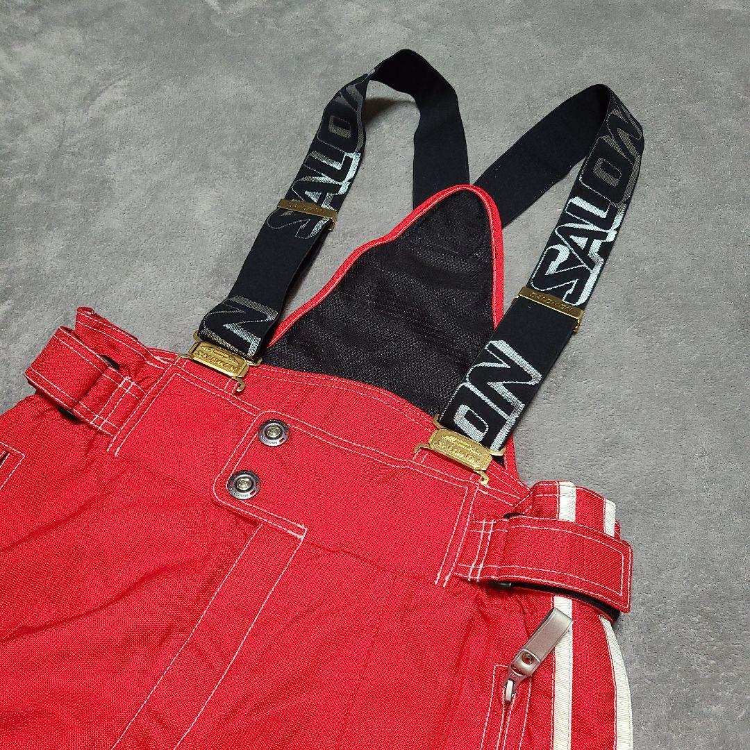 泥*子様 ✨️希少 貴重✨️サロモン スキーウェア パンツ ベスト 3点 L 赤