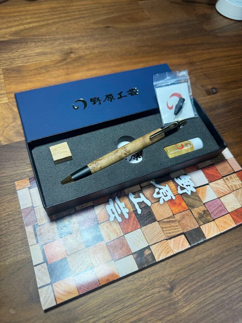 【野原工芸】ゴールド金具 楓 バーズアイメープル シャープペンシル