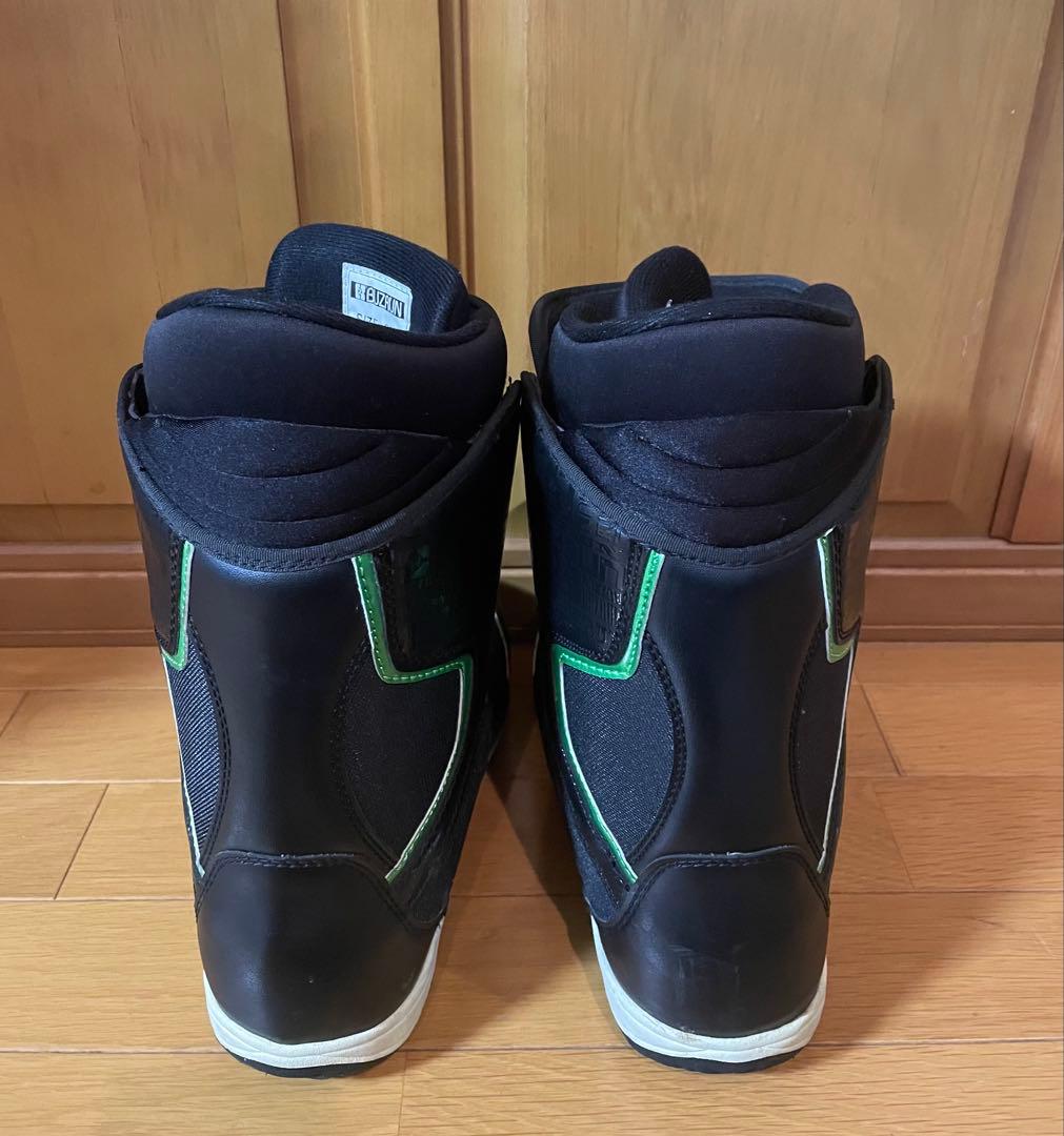 ★美品★BUZRUN スノーボードBOAブーツ ブラック/グリーン　26cm