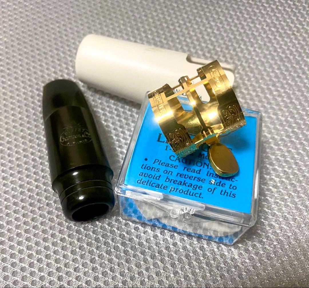 クランポン アルトマウスピース、ベイリガチャー、マウスピースキャップ　3点セット