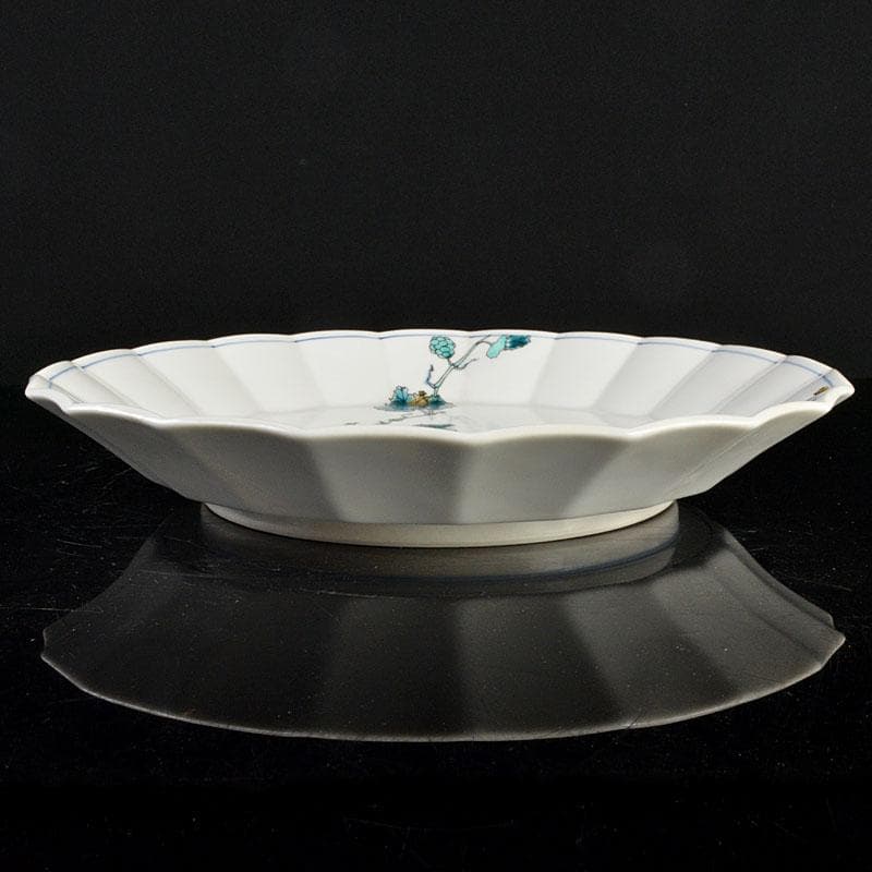 九谷焼　武腰潤作　色絵　葡萄文　飾皿　大皿　共箱　D　R4837B