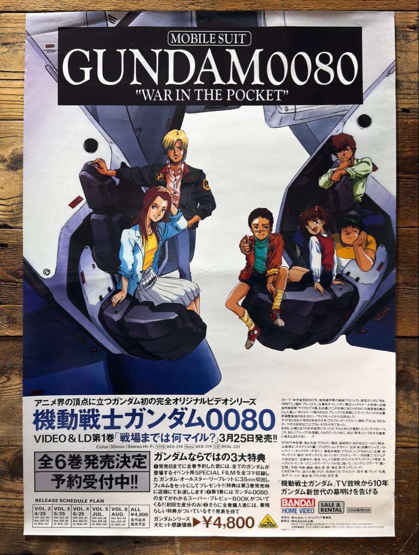 【非売品•5枚セット】　機動戦士ガンダム0080 ポケットの中の戦争　ポスター
