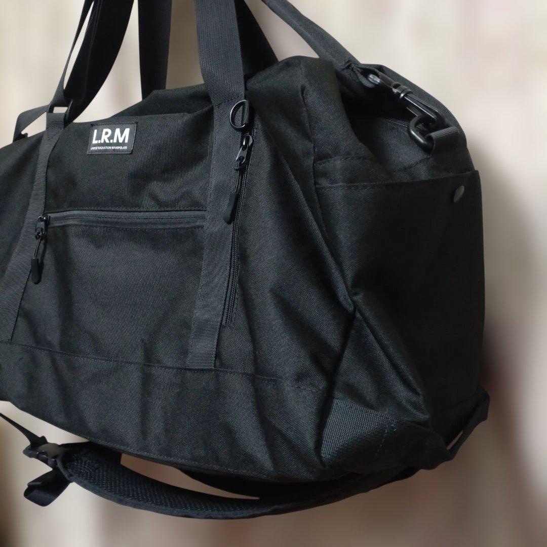 ◆L.R.M. ◆軽量大容量肩掛け紐付3waysボストンバッグ、リュックサック