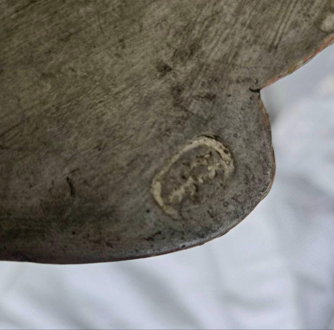 M-1245　備前焼 柿本人麻呂像　在銘