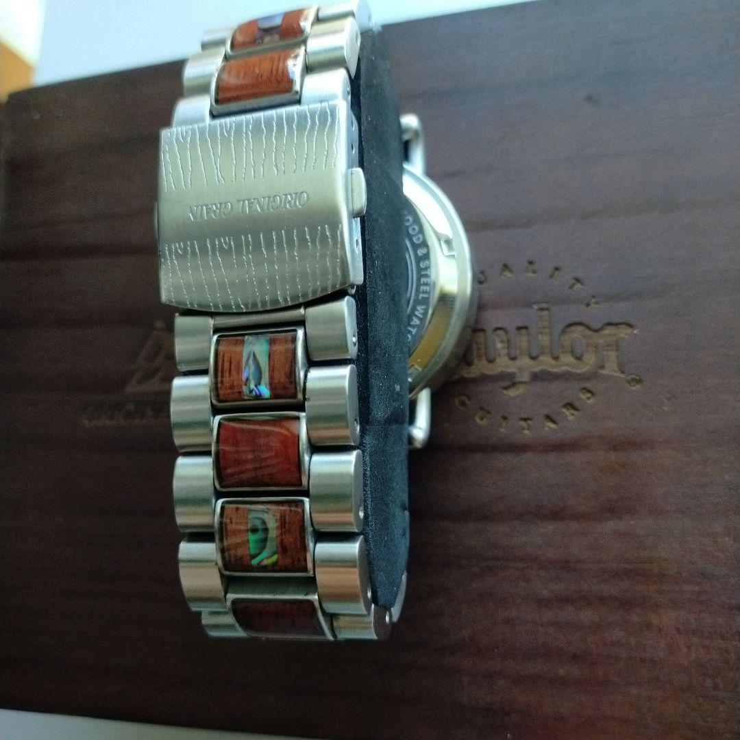 テイラーギター✕オリジナルグレイン 腕時計 定価165000円の1/3 エボニー