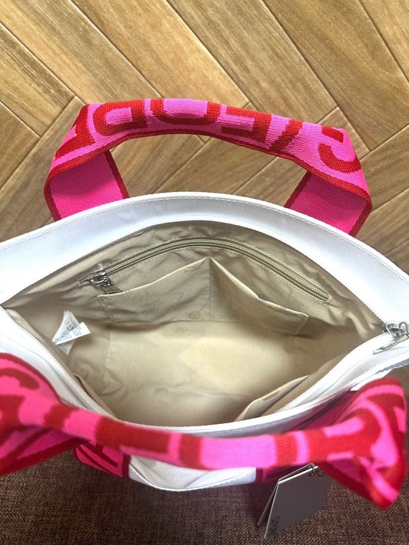 新品未使用☆新作☆G/FOREジーフォア　トートバック　ホワイト×ピンク