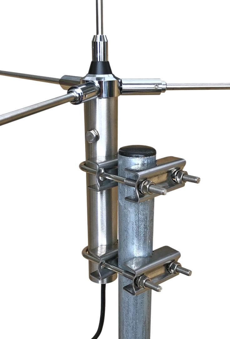 AM144MHz ステンレス製 小型高性能 GPアンテナ 耐入力200W！