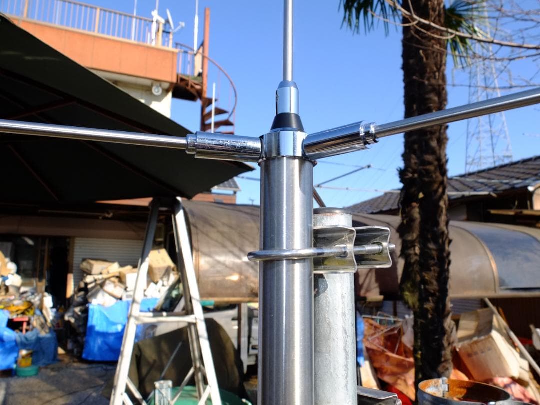 AM144MHz ステンレス製 小型高性能 GPアンテナ 耐入力200W！