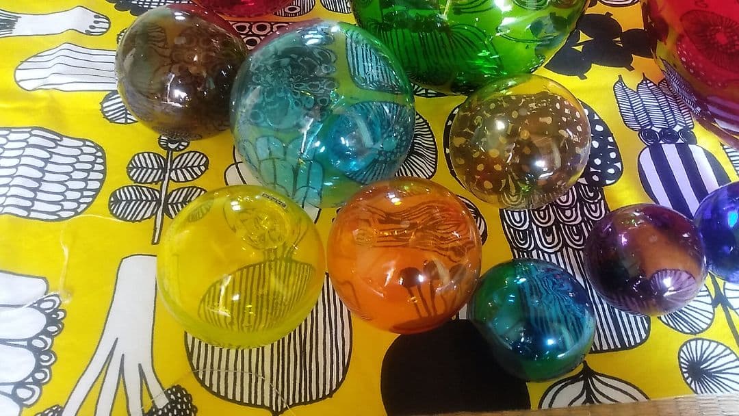 カラフルガラス玉コレクション 11個アンティーク