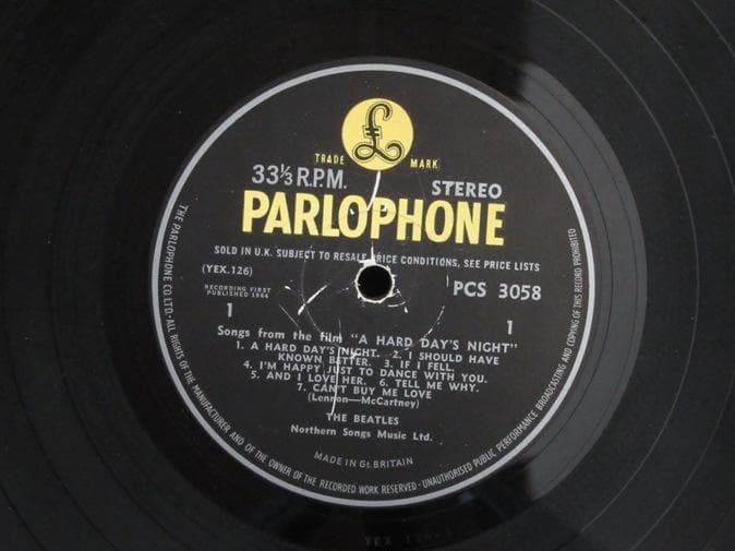 BEATLES★A Hard Day's Night UK Y/B Parlop